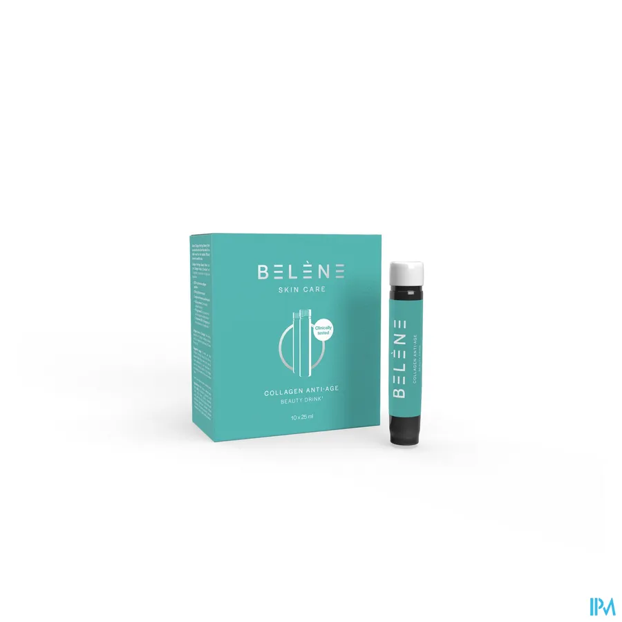 packshot van Belène Skin Care Collagen Anti-Age Beauty Drink voor een Gladde en Stevige Huid 10 x 25 ml