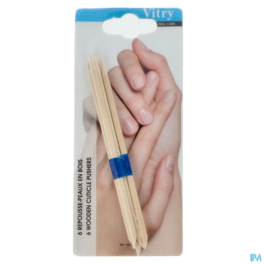 packshot van Vitry Nagelriemvelletjesduwer in Hout 6 Stuks