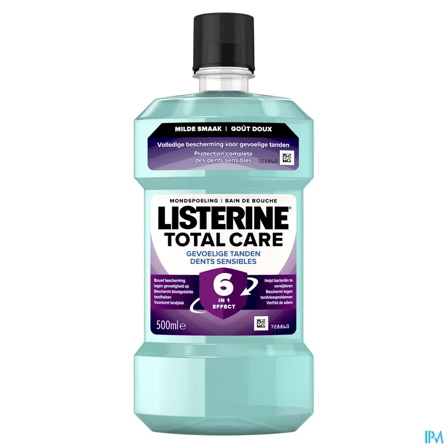 packshot van Listerine - Total Care - Gevoelige Tanden - Mondspoeling 500 ml