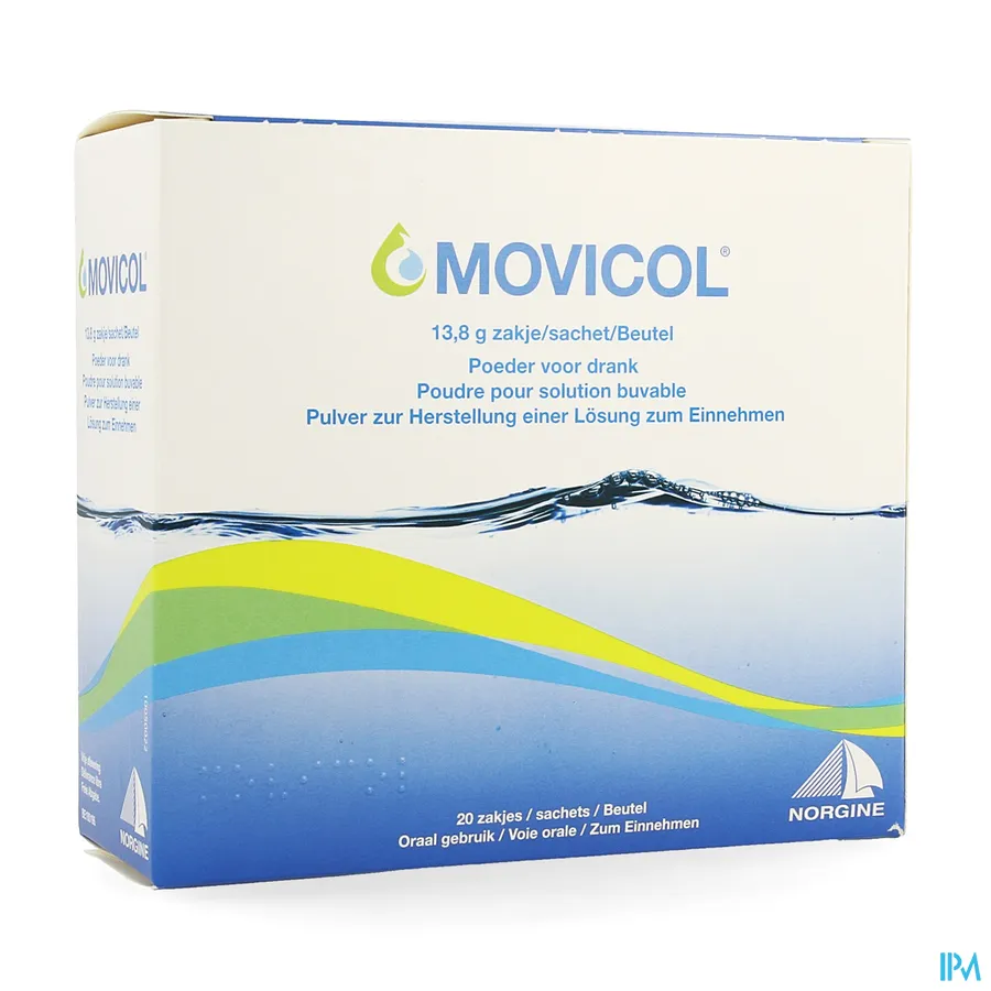 packshot van Movicol 20 zakjes