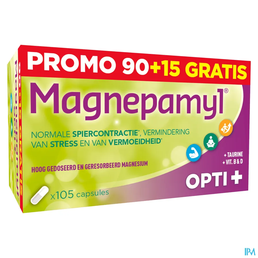 packshot van Magnepamyl Opti+ Promo* 90 + 15 capsules