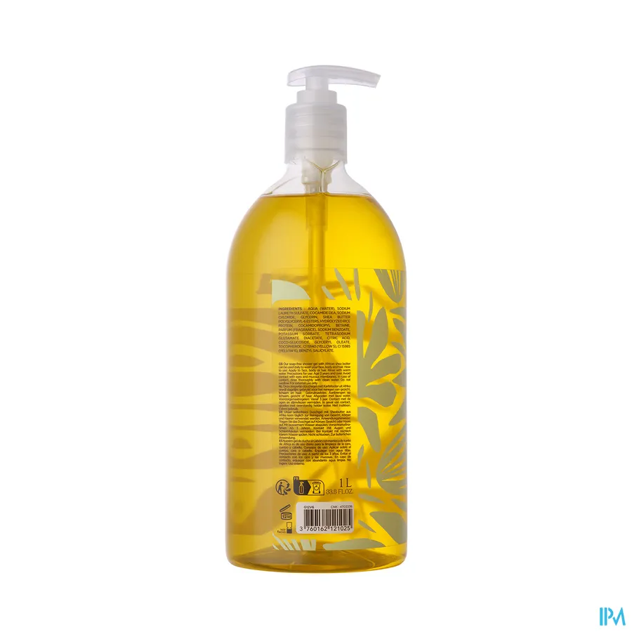 packshot van Cosm'ethik Douchegel Kariteboter Pompfles 1l