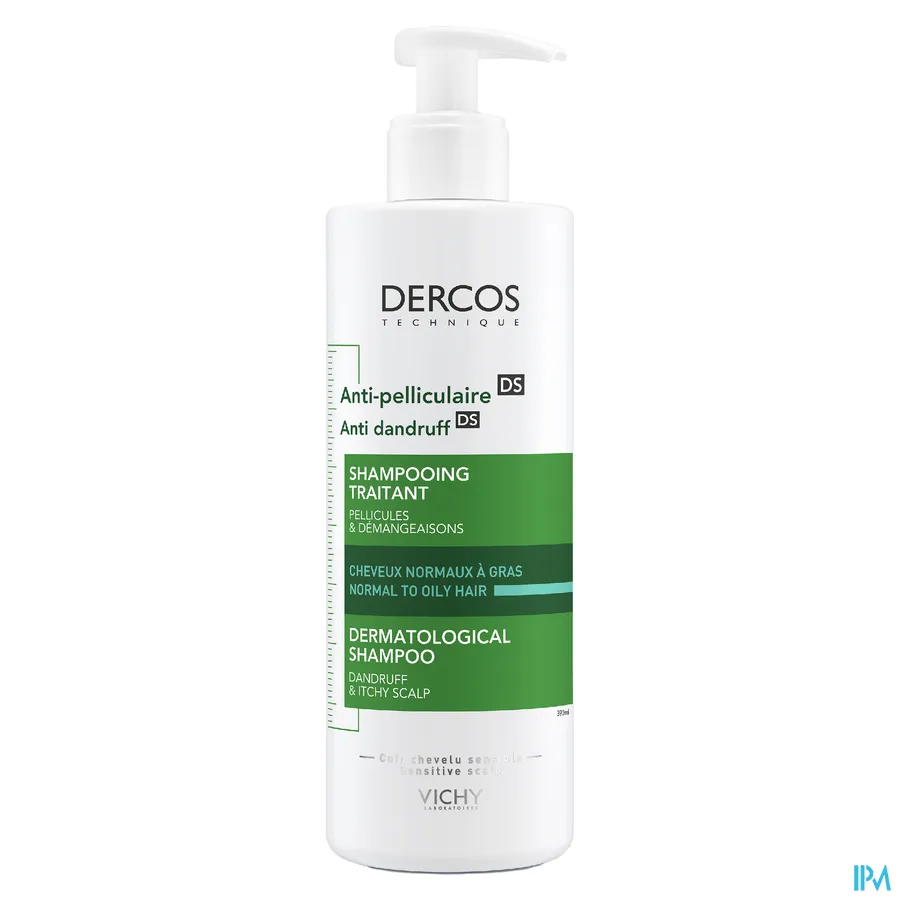 packshot van Vichy Dercos Antiroosshampoo Vet Haar 390 ml