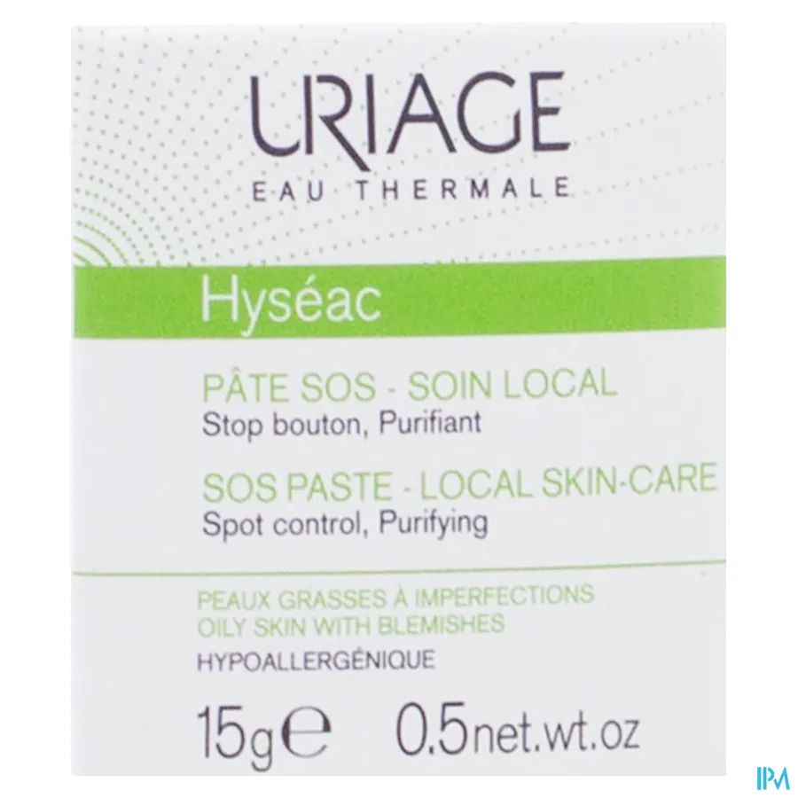 packshot van Uriage Hyséac Pasta SOS 15 ml