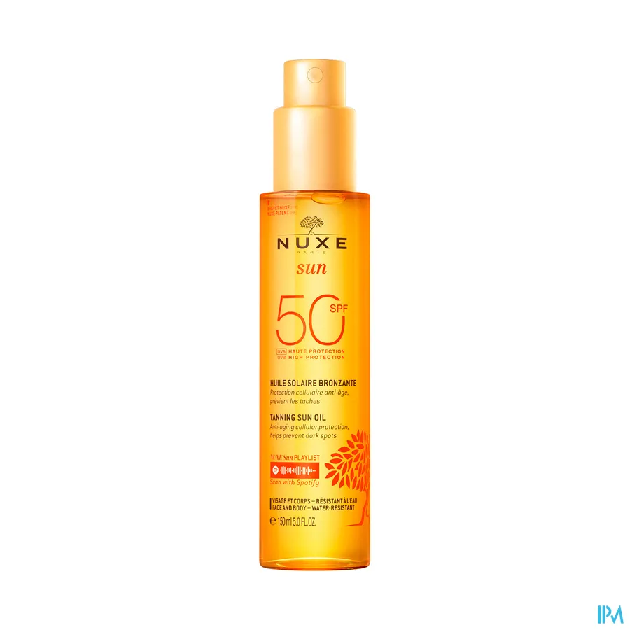 packshot van Nuxe Tanning Sun Oil SPF 50 Face & Body Spray 150 ml