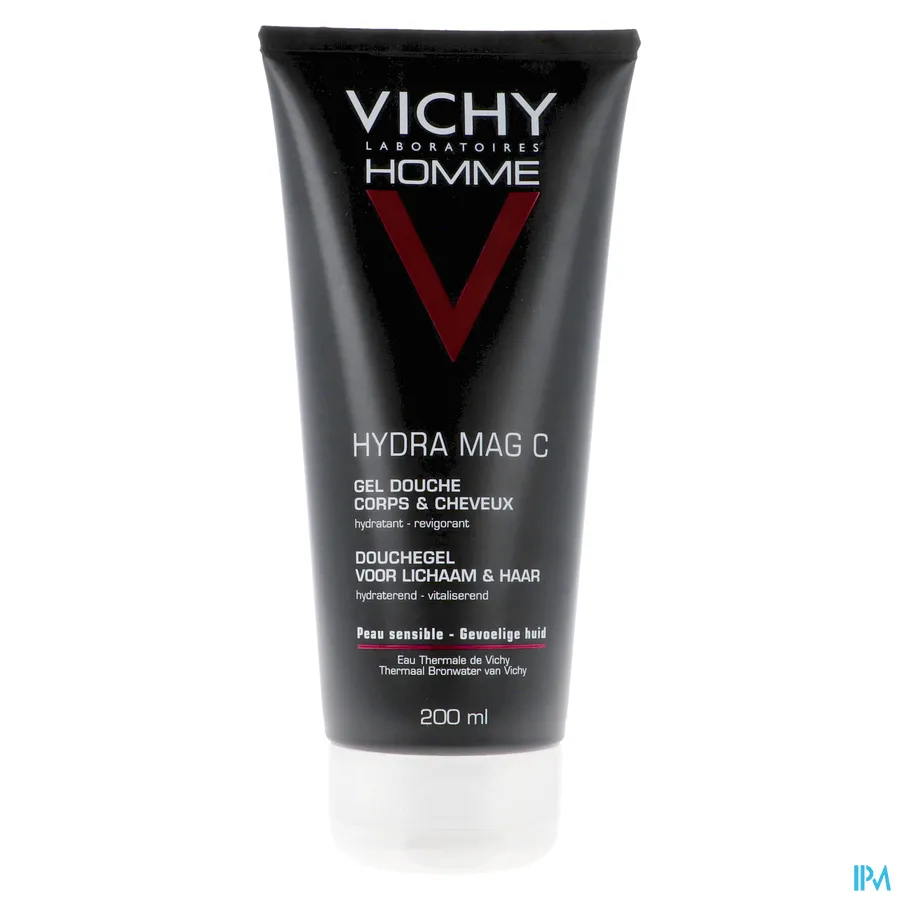 packshot van Vichy Homme Hydra Mag C Douchegel voor Lichaam en Haar 200 ml