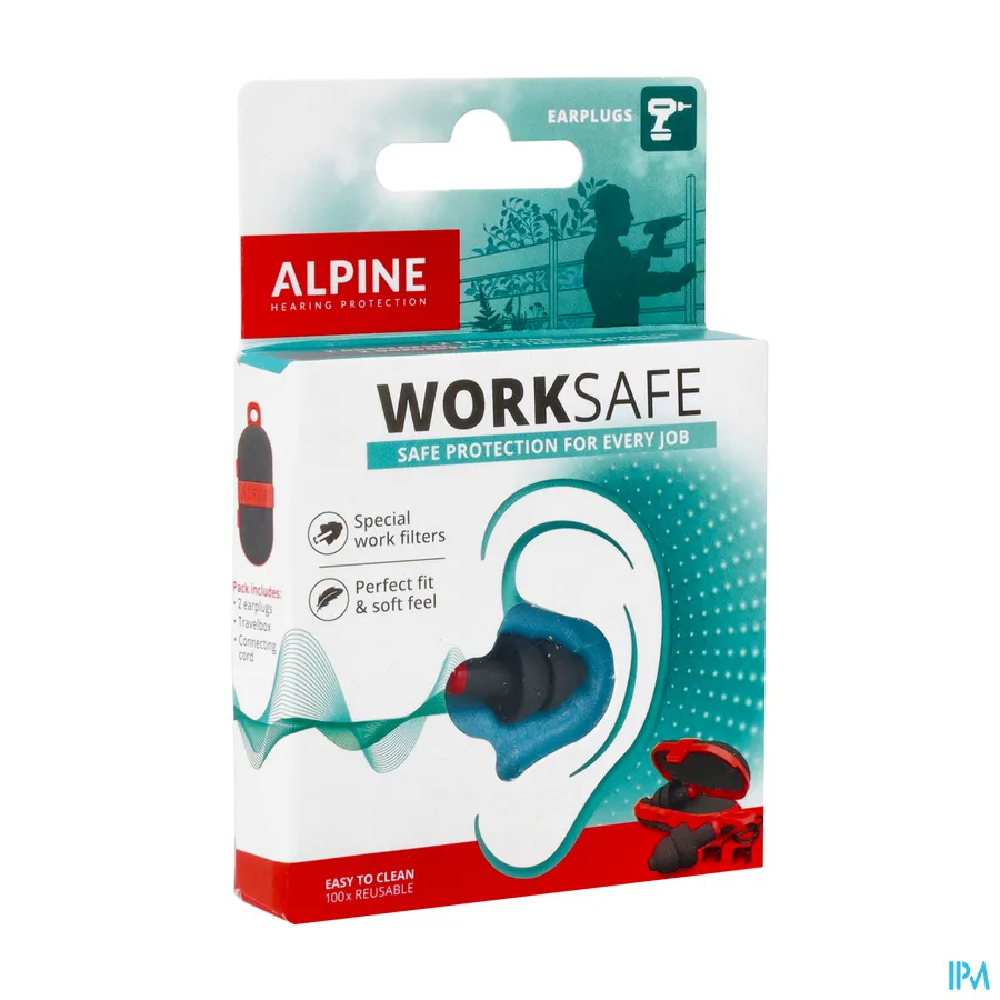 packshot van Alpine WorkSafe Oordoppen met Speciale Werk Filters 1 Paar