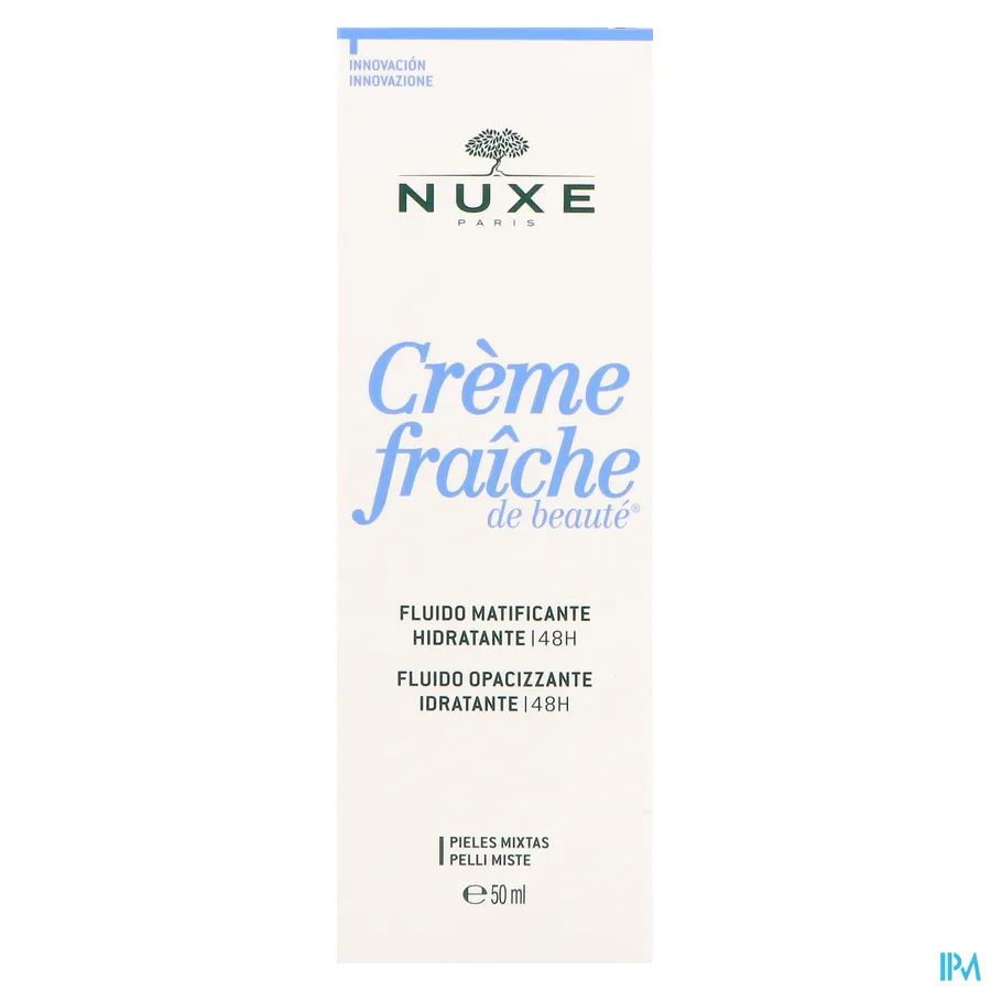 packshot van Nuxe Crème Fraîche de Beauté Moisturising Mattifying Fluid 48H 50 ml