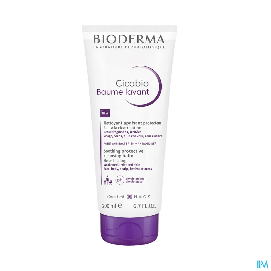 packshot van Bioderma Cicabio Reinigende Balsem 200 ml
