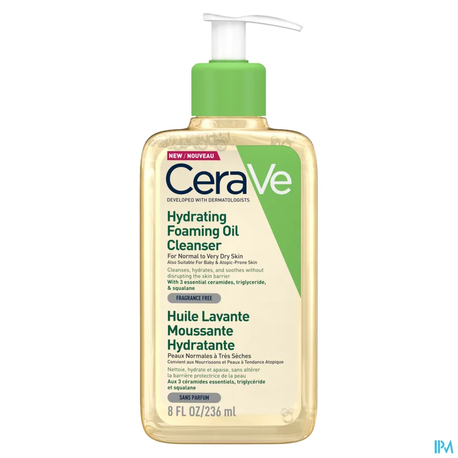 packshot van CeraVe Hydraterende Schuimende Reinigingsolie 236 ml