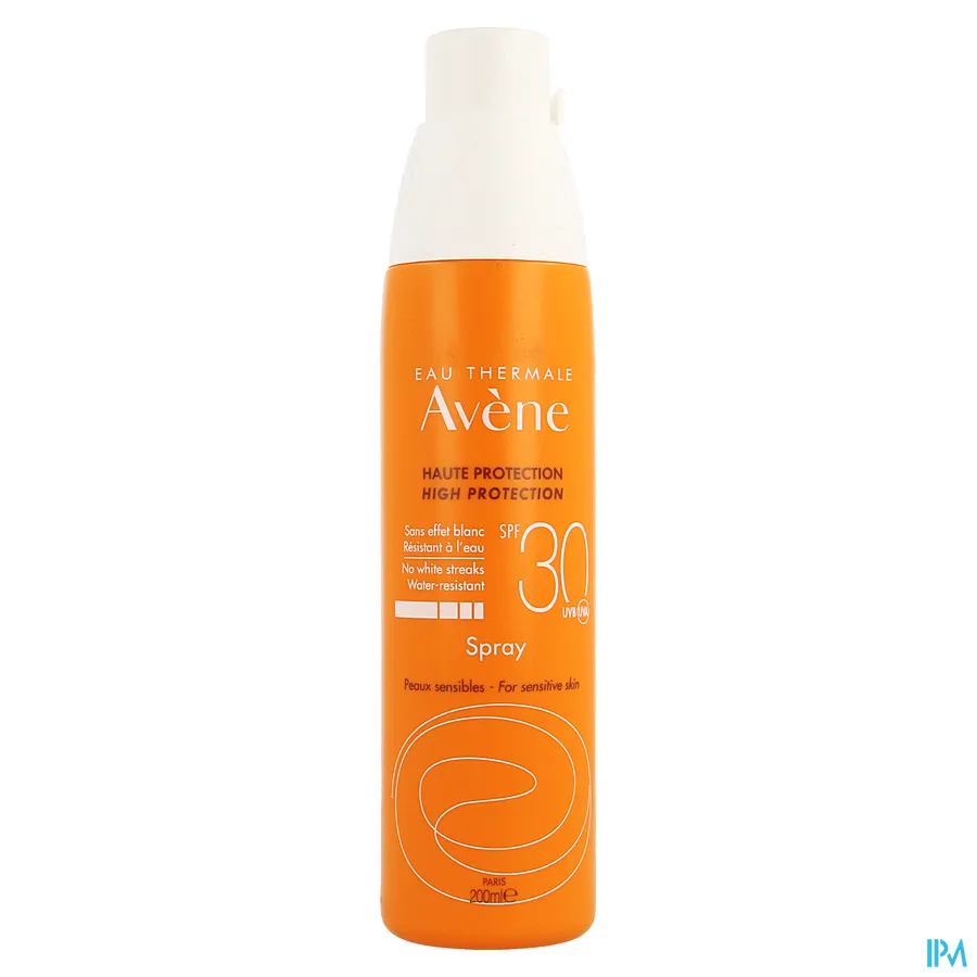 packshot van Avène Waterbestendige Zonnespray met SPF 30 zonder Wit Effect 200 ml