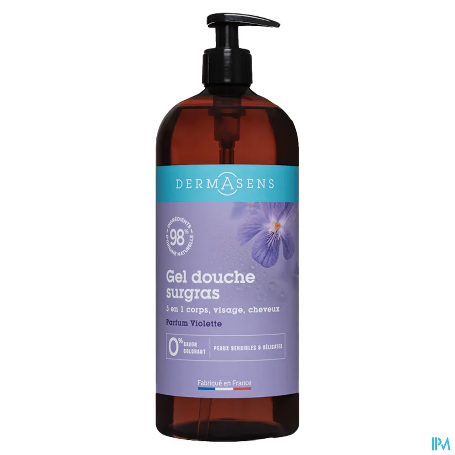 packshot van Marque V Douchegel Overvet Violet Pompfles 1l