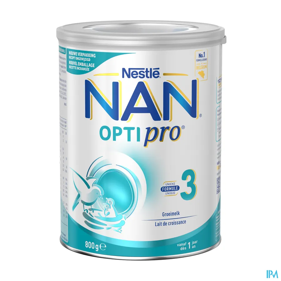 packshot van Nan Optipro 3 Groeimelk vanaf 10 maanden Pot 800 g
