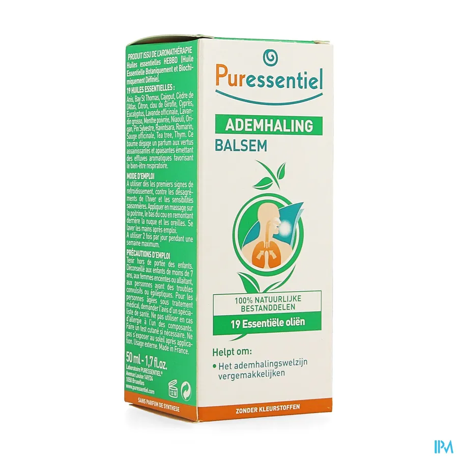 packshot van Puressentiel Ademhaling Balsem Volwassenen 50 ml