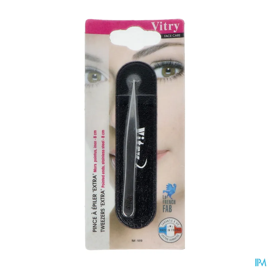 packshot van Vitry Epileerpincet met Extra Puntige Top in Inox
