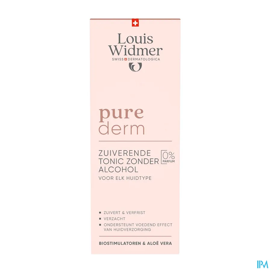 packshot van Louis Widmer Purederm Zuiverende Tonic zonder Alcohol 200 ml - zonder parfum