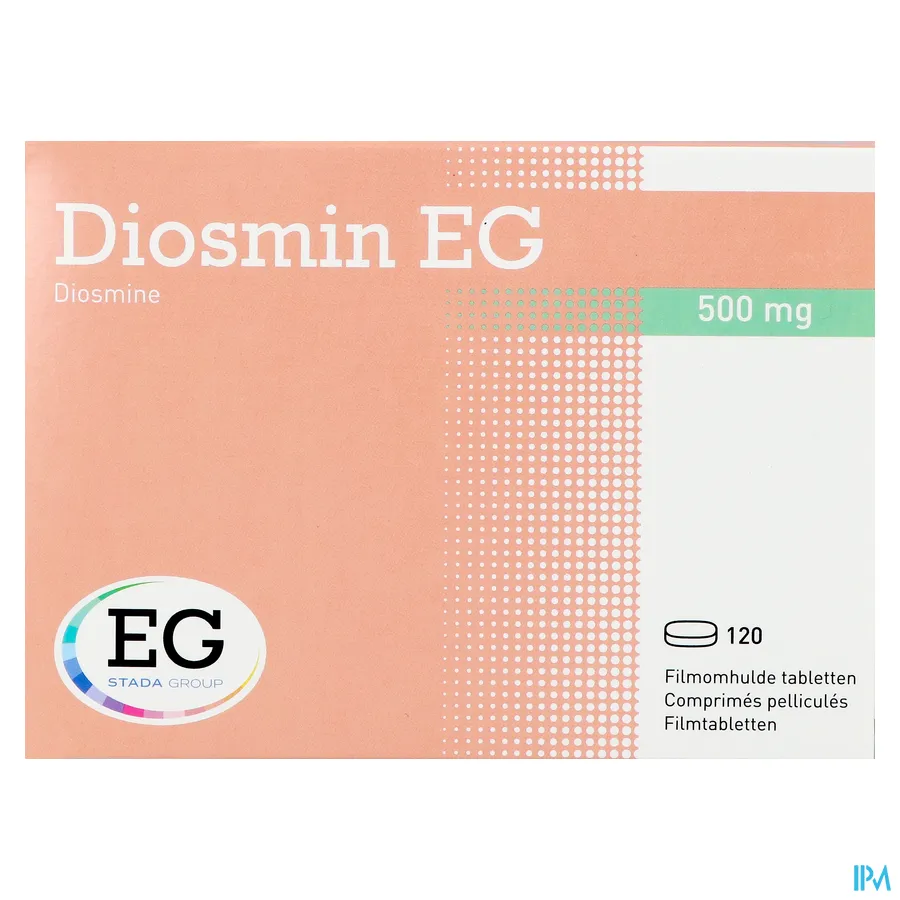packshot van Diosmin EG 500 mg 120 tabletten
