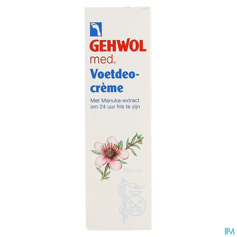 packshot van Gehwol Med Voetdeocrème met Manuka-Extract om 24 Uur Fris te Zijn Tube 75 ml