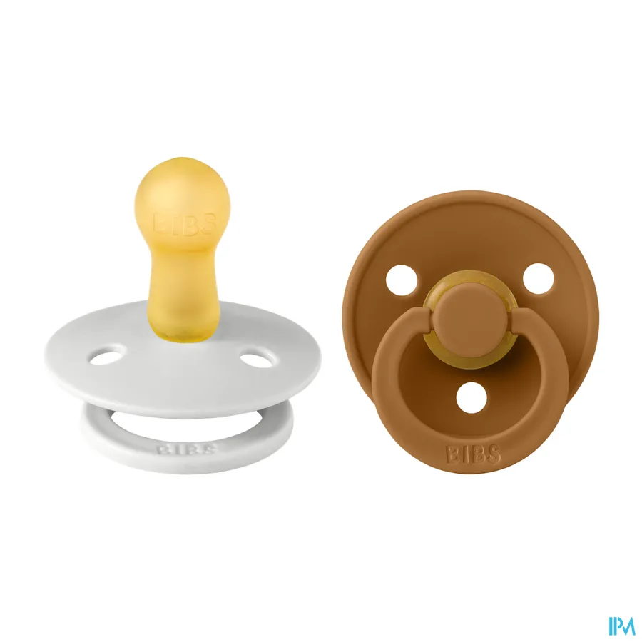 packshot van Bibs 2 Fopspeen Duo Haze/caramel 2