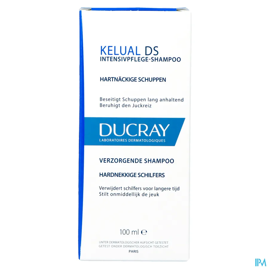 packshot van Ducray Kelual DS Verzorgende Shampoo tegen Schilfertjes en Voorkomt Nieuwe Opflakkeringen Flacon 100 ml