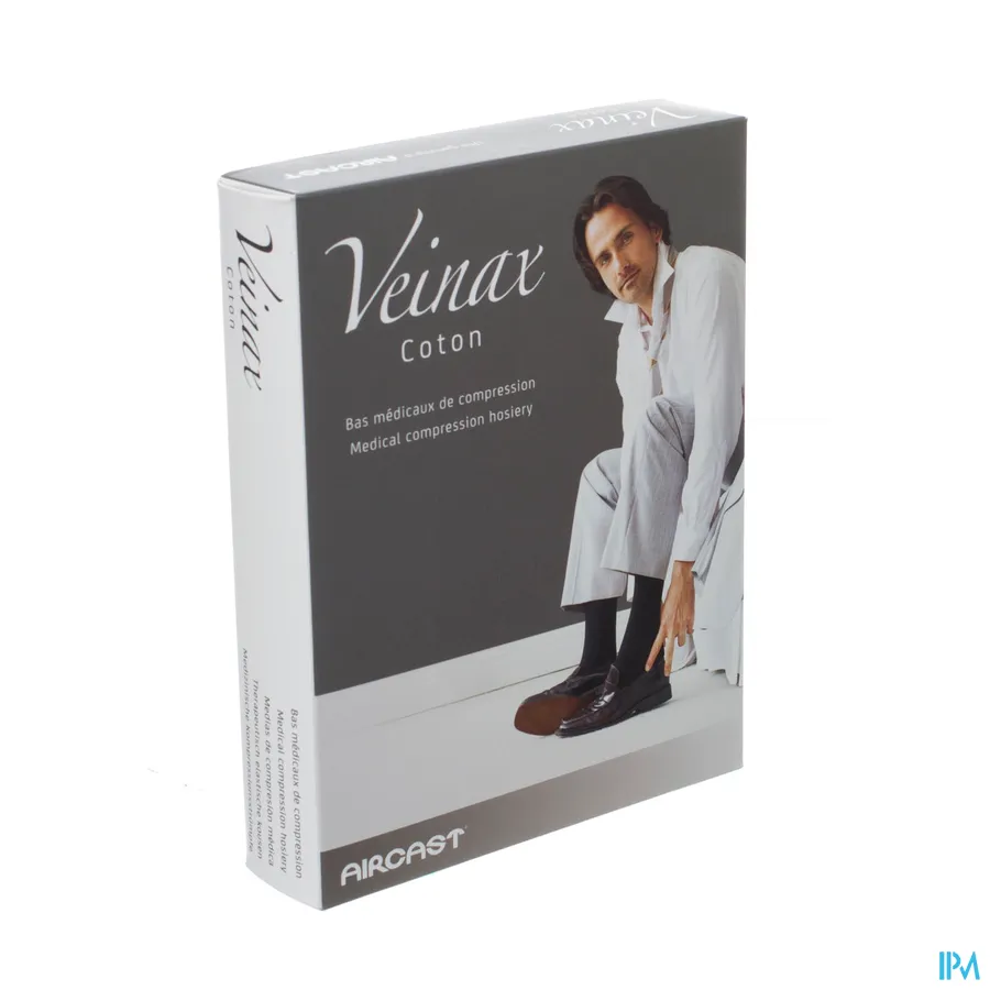 packshot van Veinax Therapeutisch Elastische Kousen 15-20 mmHg Man Kous Katoen Donkerblauw Maat 4L 1 Paar
