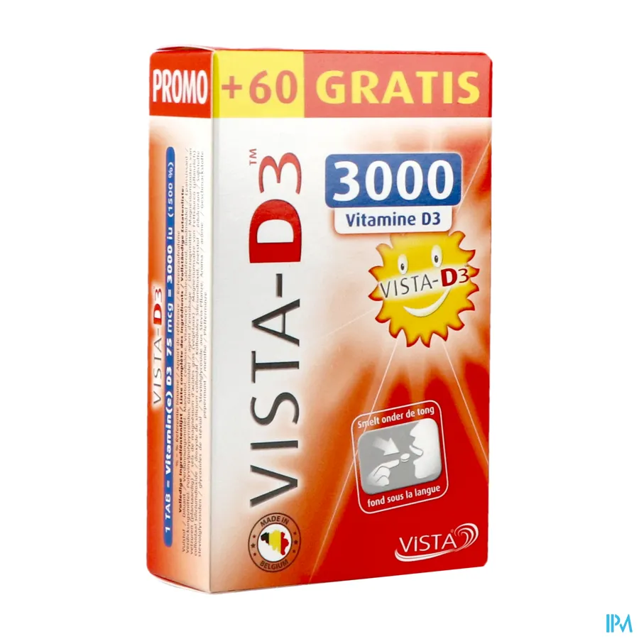packshot van Vista D3 3000 PROMO 120 + 60 smelttabletten