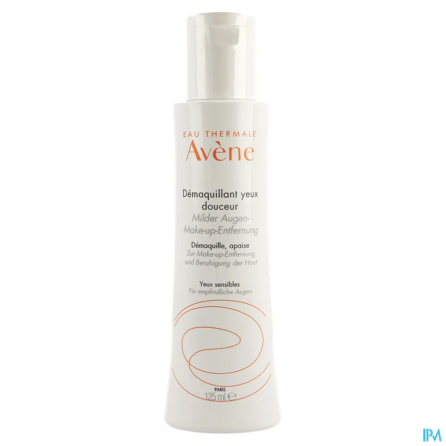 packshot van Avène Milde Oogmake-Up Reiniger voor Gevoelige Ogen 125 ml