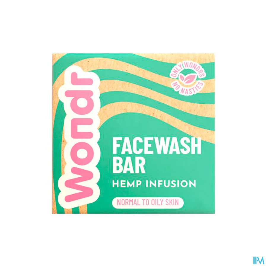 packshot van WONDR Facewash Bar Hemp Infusion 82 g