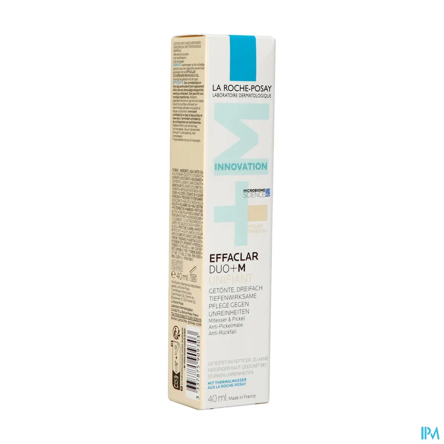 packshot van La Roche-Posay Effaclar Duo +M Unifiant 40 ml Light Shade