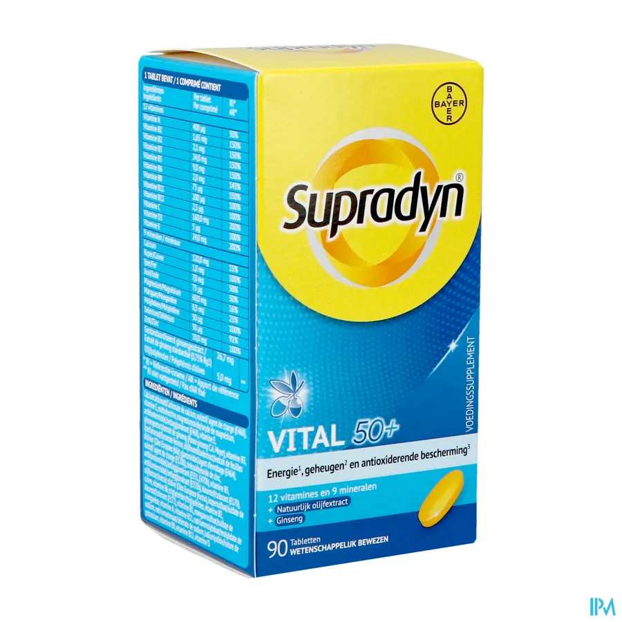 packshot van Supradyn Vital 50+ 90 Tabletten
