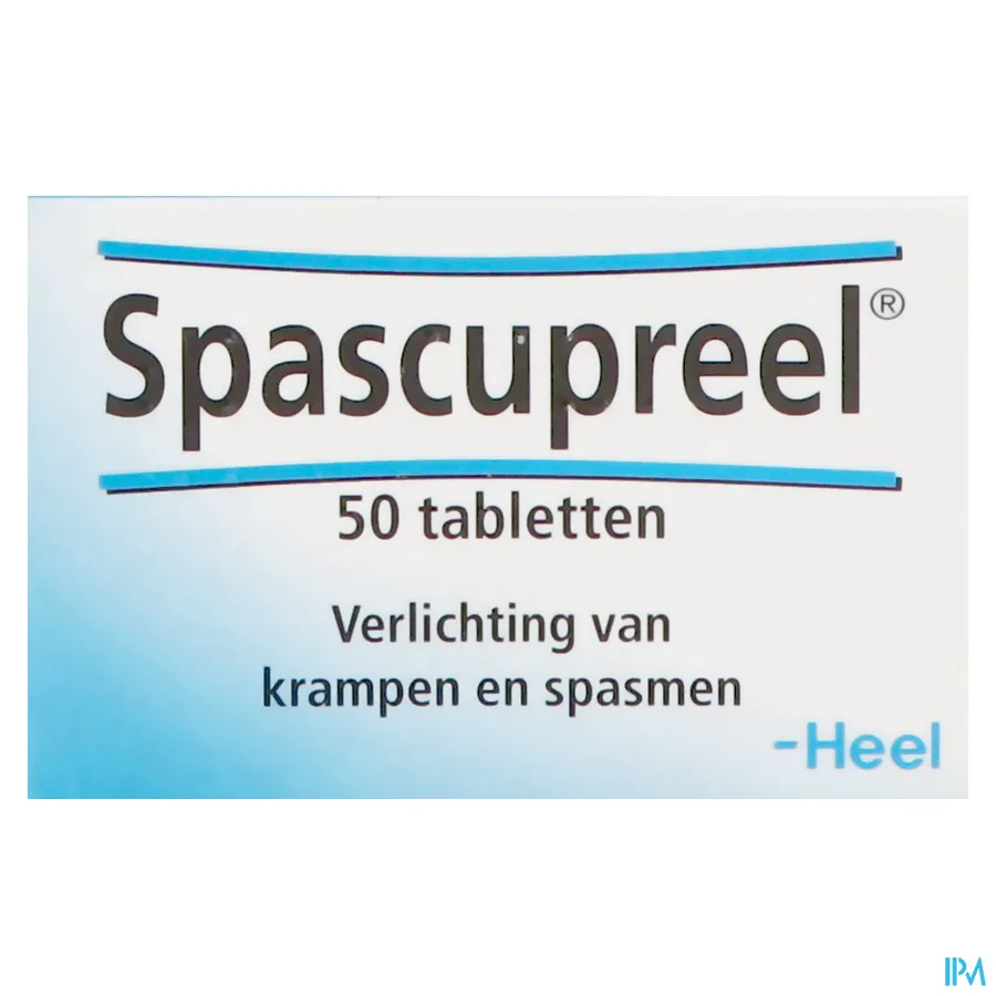 packshot van Heel Spascupreel 50 Tabletten