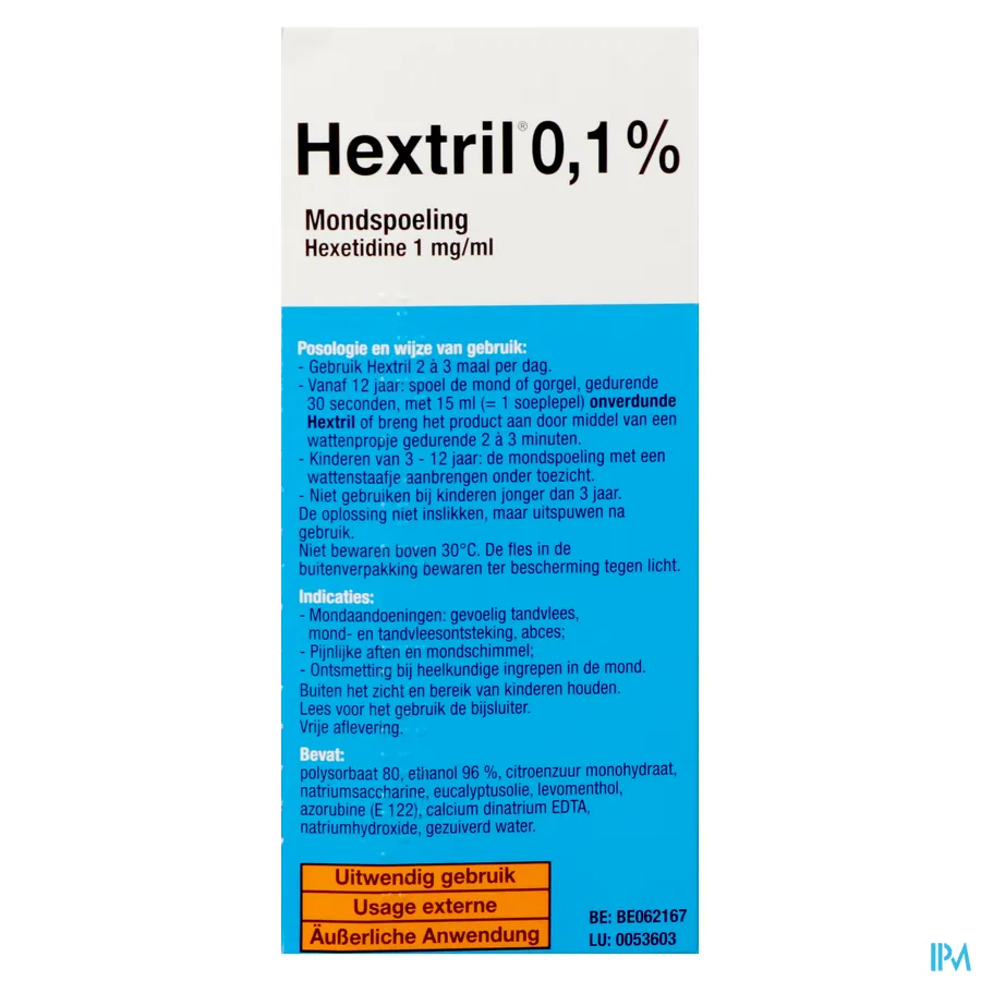 packshot van Hextril 0,1% Mondspoeling 200ml