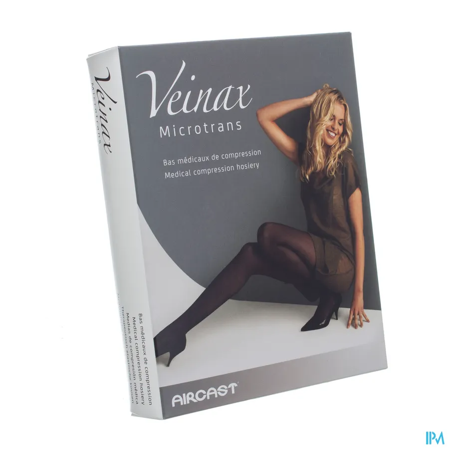 packshot van Veinax Therapeutisch Elastische Kousen 15-20 mmHg Vrouw Kniekous Microfibre Zwart Maat 2L 1 Paar