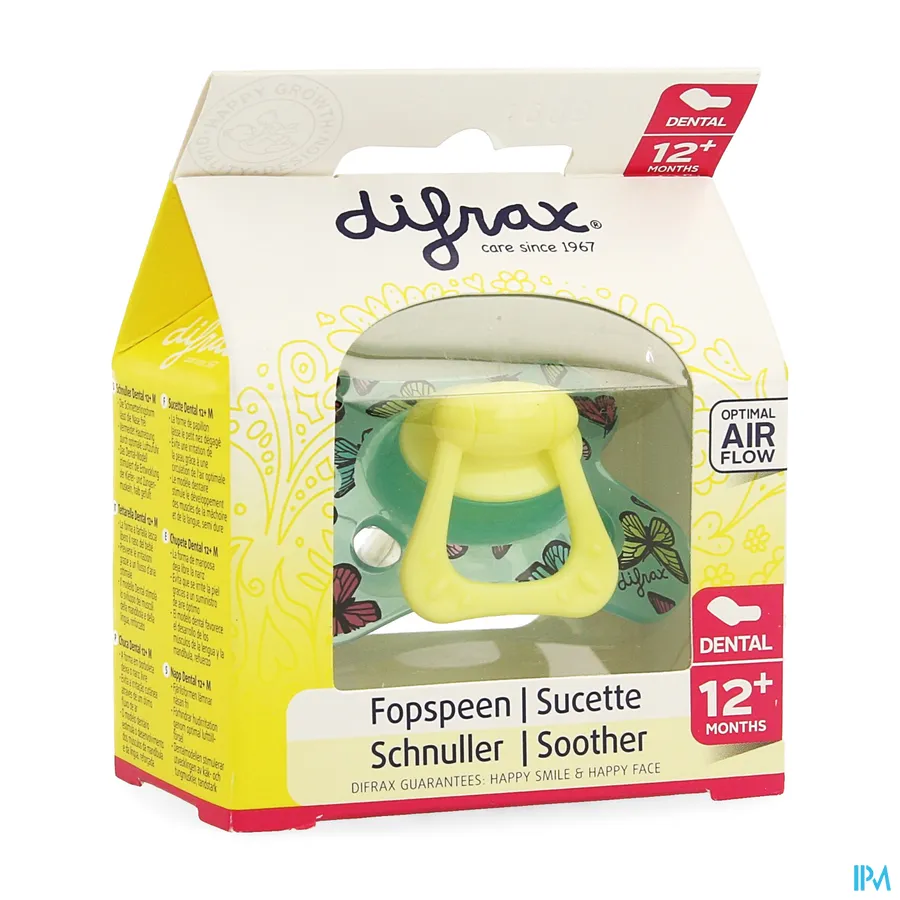 packshot van Difrax Fopspeen Dental Semi Filled +12m