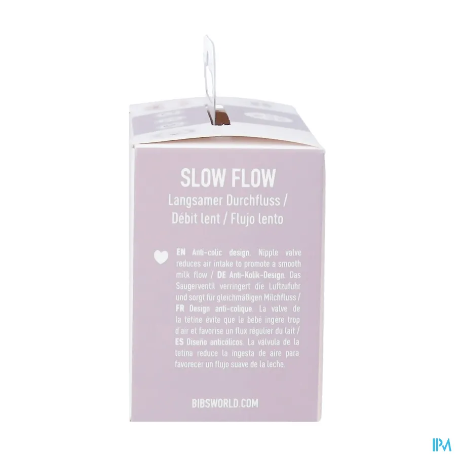 packshot van Bibs Zuigfles Spenen Latex Duopack Slow