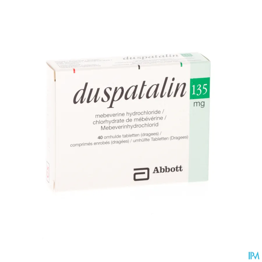 packshot van Duspatalin 135 mg 40 Tabletten