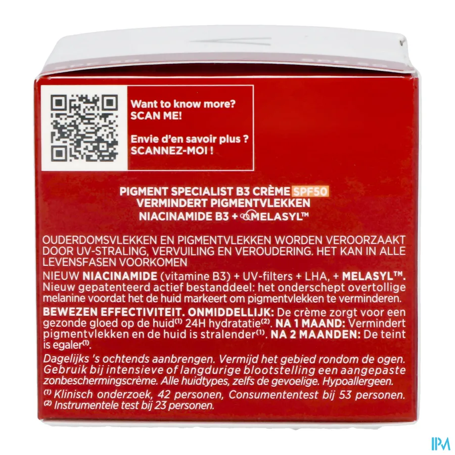 packshot van Vichy LiftActiv B3 Dagcrème tegen Pigmentvlekken SPF 50 50 ml