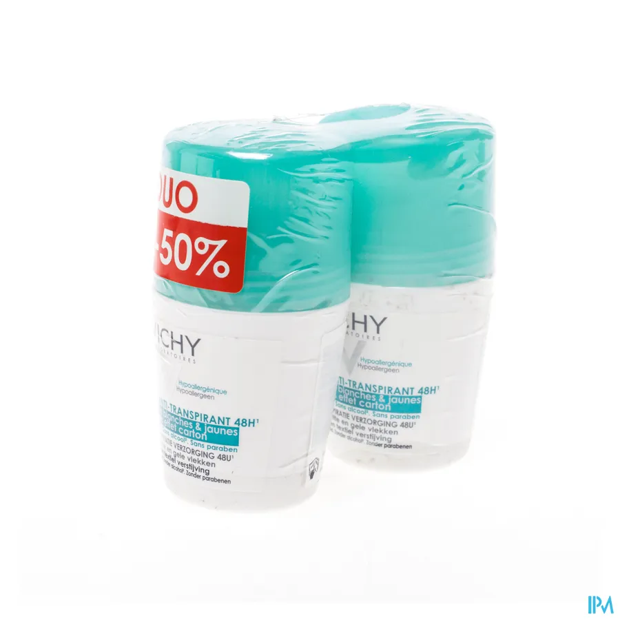 packshot van Vichy Deo Roll-On 48u Anti-Vlekken Duo Promo* 2 x 50 ml