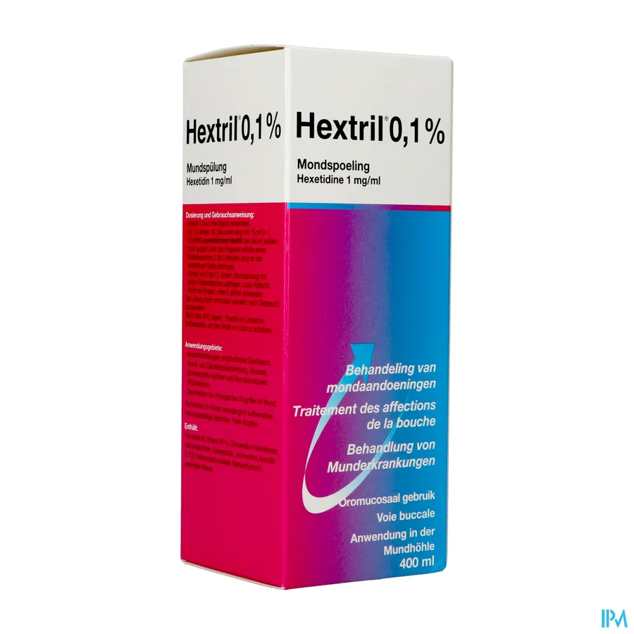 packshot van Hextril 0,1% Mondspoeling 400 ml