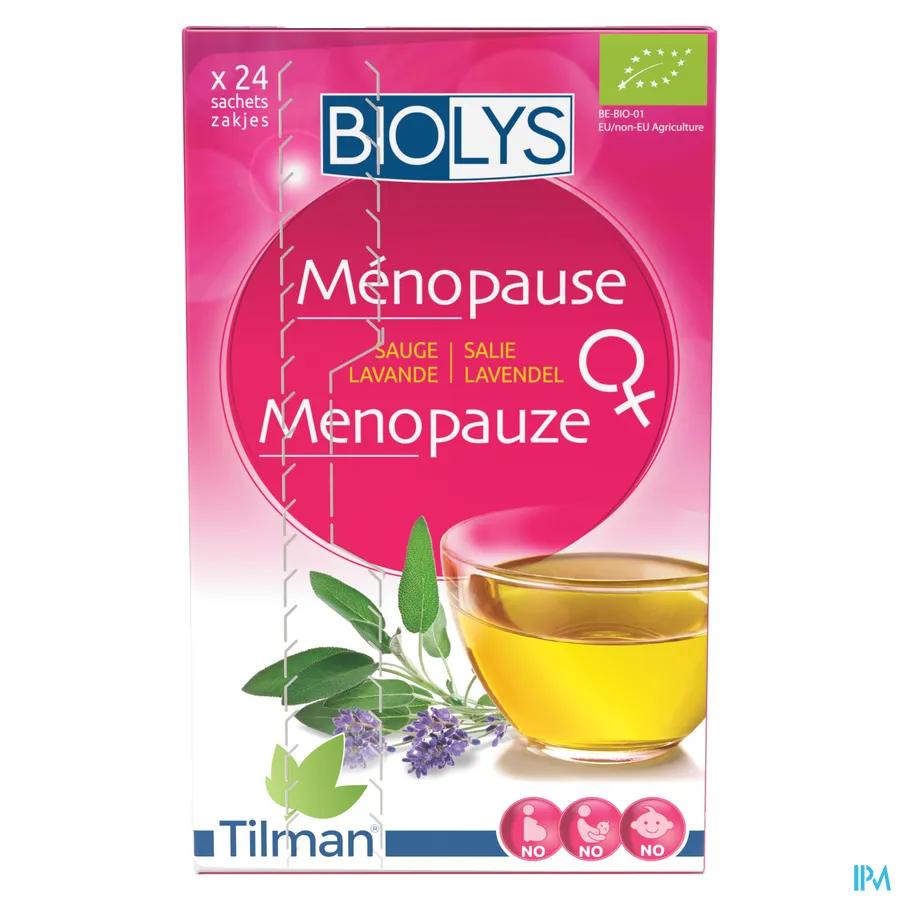packshot van Tilman Biolys Menopauze Salie-Lavendel 24 zakjes