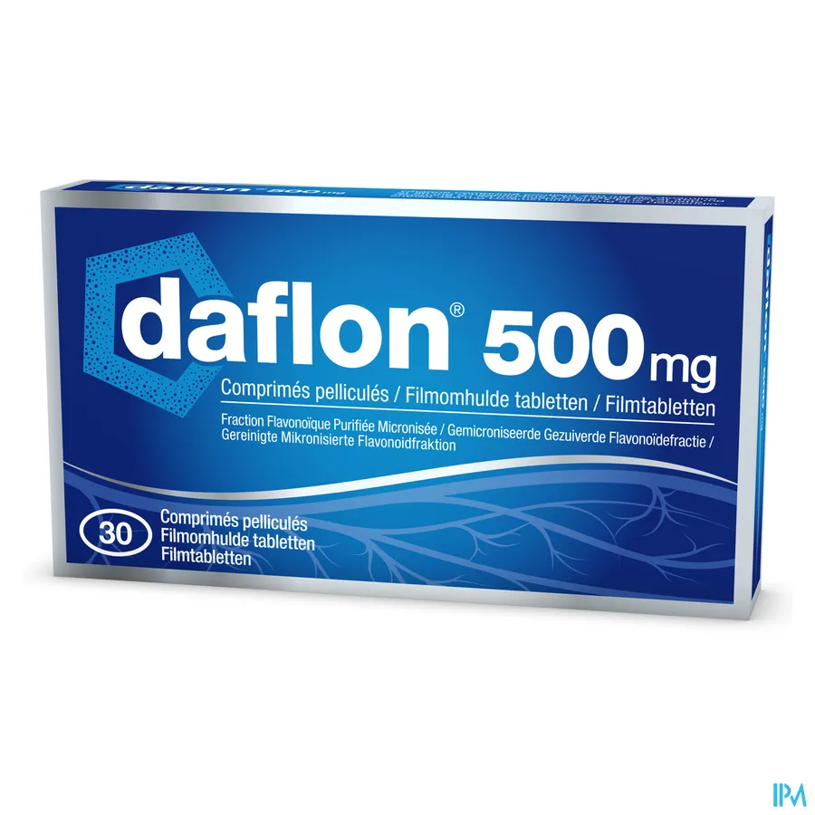 packshot van Daflon 500 mg 30 tabletten