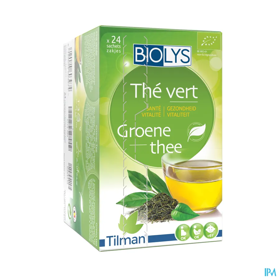 packshot van Tilman Biolys Groene Thee 24 zakjes