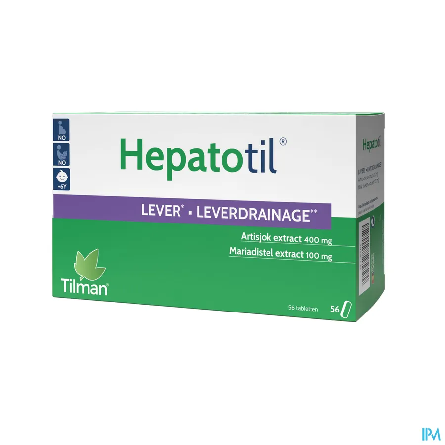 packshot van Tilman Hepatotil 56 tabletten