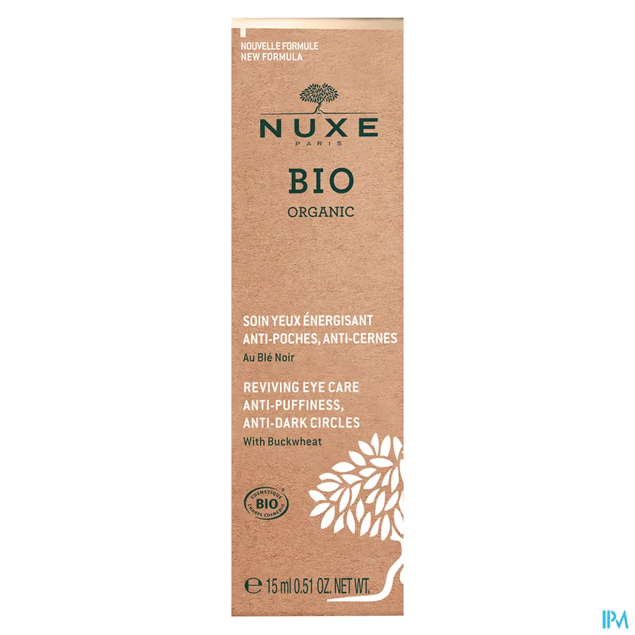 packshot van Nuxe Bio Organic Reviving Eye Care Anti-Puffiness 15 ml
