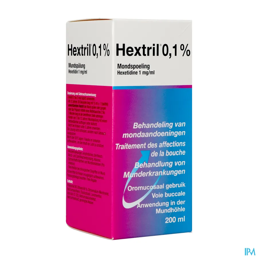 packshot van Hextril 0,1% Mondspoeling 200ml