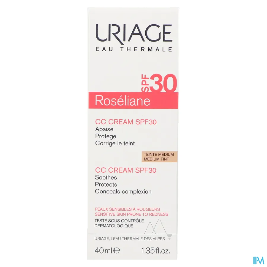 packshot van Uriage Roseliane CC Crème SPF30 - medium tint 40 ml