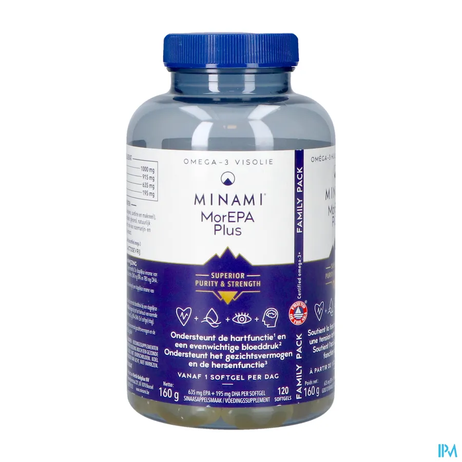 packshot van Minami MorEPA Plus 120 softgels