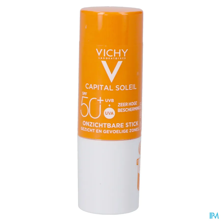 packshot van Vichy Ideal Soleil Zonnestick met SPF 50+ voor Gevoelige Zones 9 g