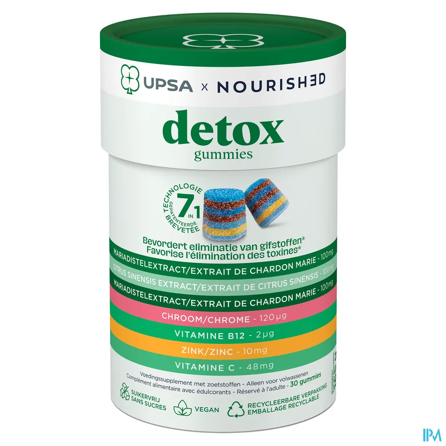 packshot van Upsa Nourished Detox Gummies 30