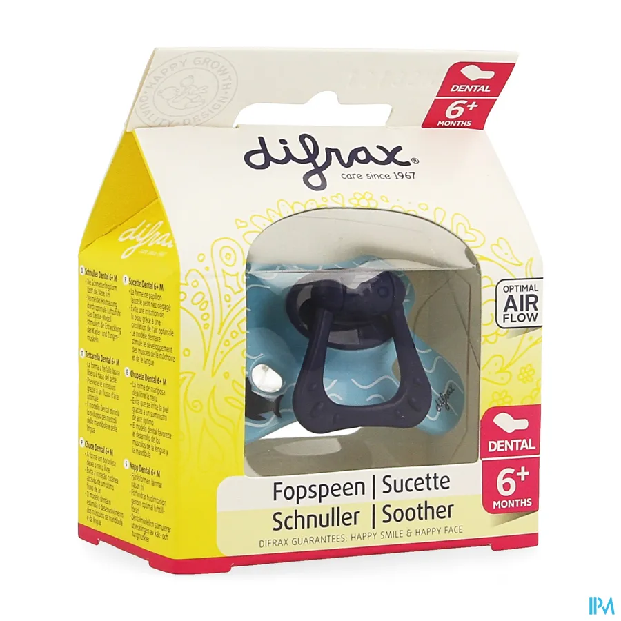 packshot van Difrax Fopspeen Sil Dental Boy +6m